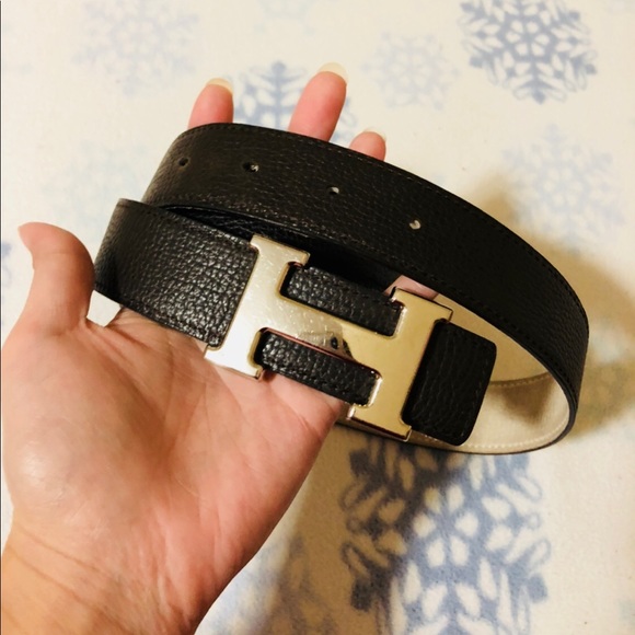 Hermes Accessories - Authentic Hermes Reversible Belt Leather brwn/whte